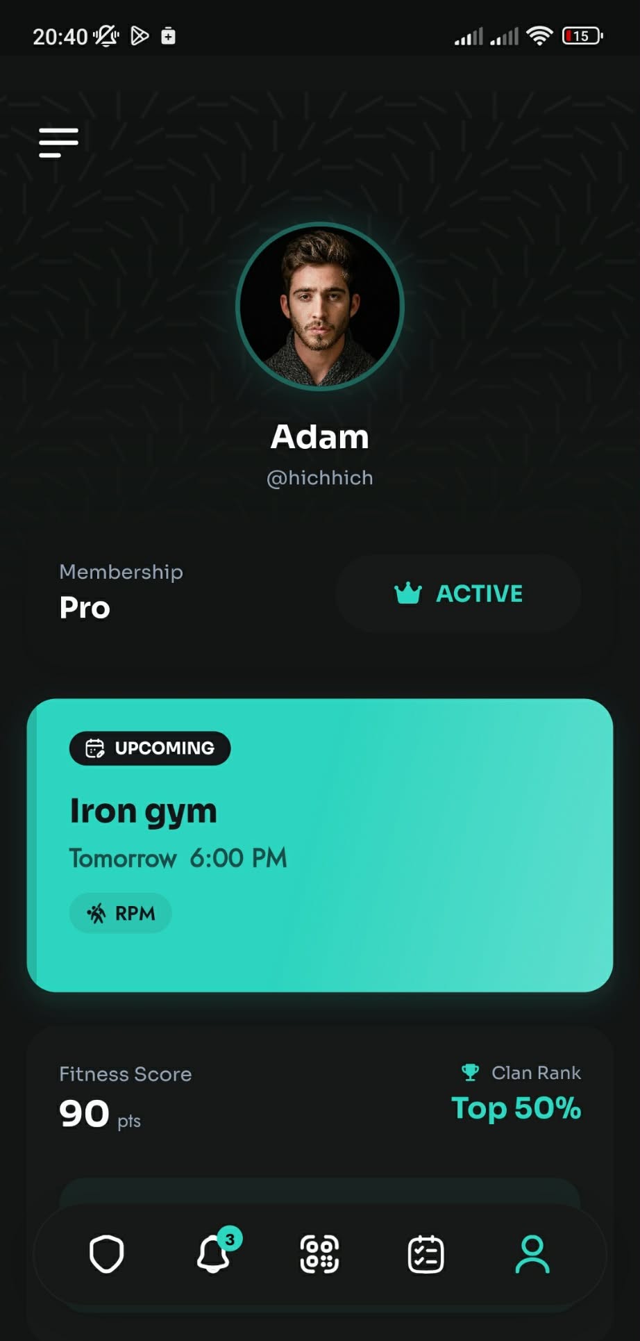 Fitnessers App Gallery Screen Right
